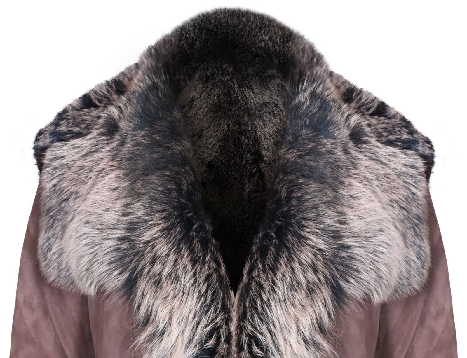 Womens Suede Toscana Sheepskin Trench Coat-Rochester