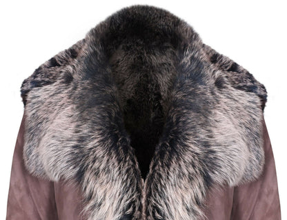 Womens Suede Toscana Sheepskin Trench Coat-Rochester