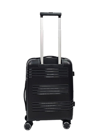 Hard Shell Black Cabin Suitcase Set 4 Wheel Luggage TSA Bag