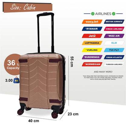 Bynum Cabin Hard Shell Suitcase in Rose Gold