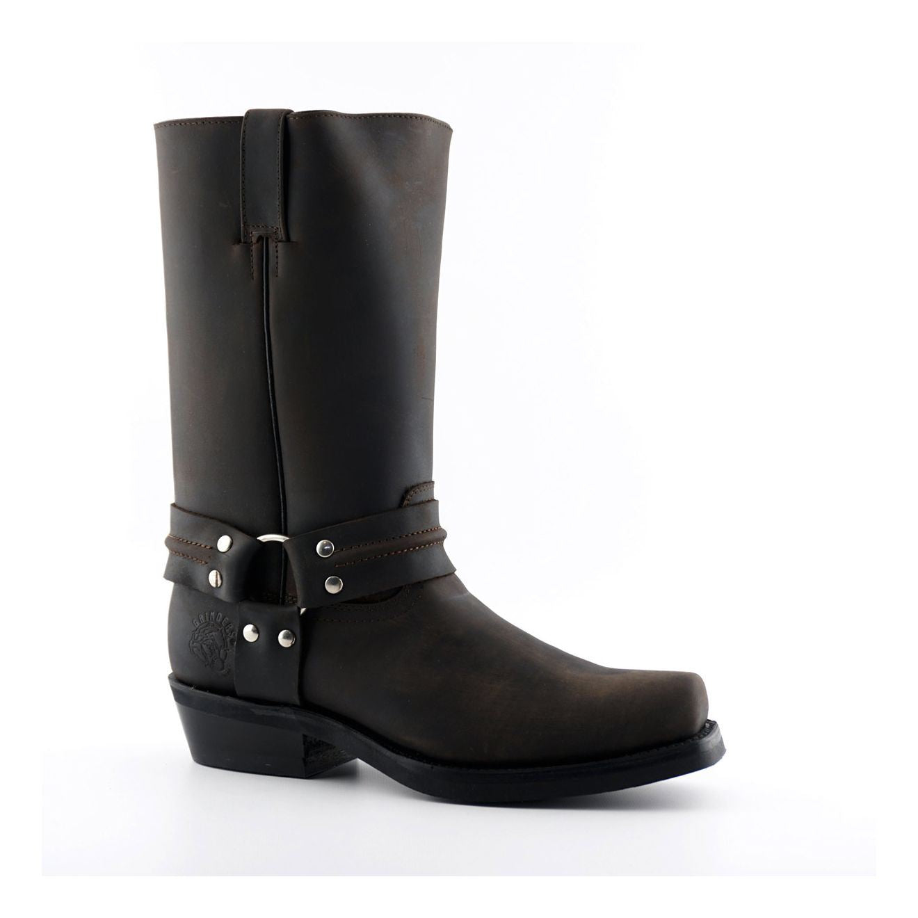 Grinders Unisex Brown Western High Leather Boots- Renegade Hi