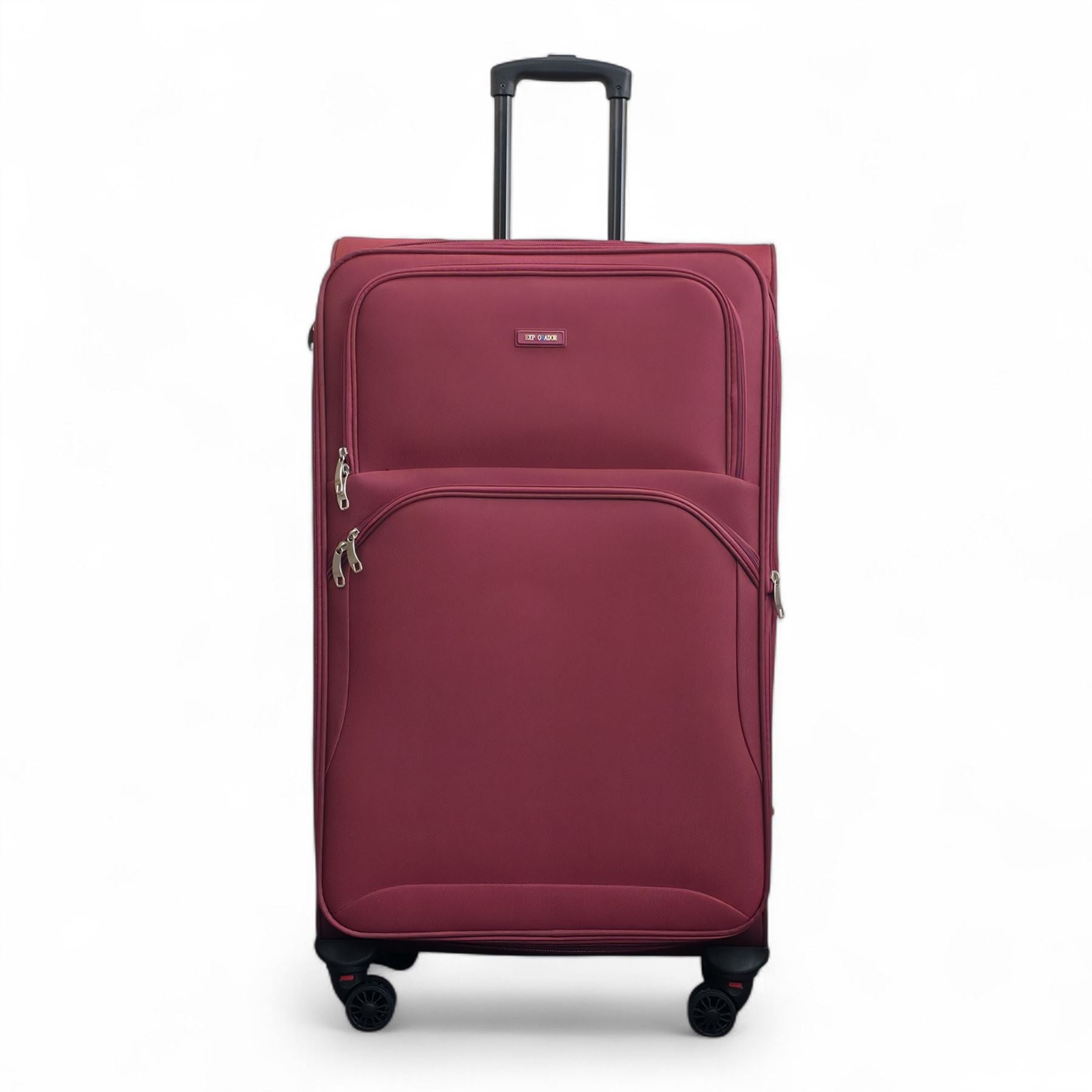 Gosford Large Soft Shell Suitcase in Burgundy Red