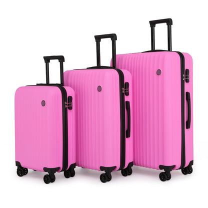 Edmonton Set of 3 Hard Shell Suitcase in Pink