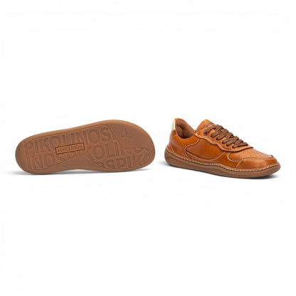 Pikolinos Tan Brown Leather Sneakers Trainer Barefoot Shoes - Aranjuez
