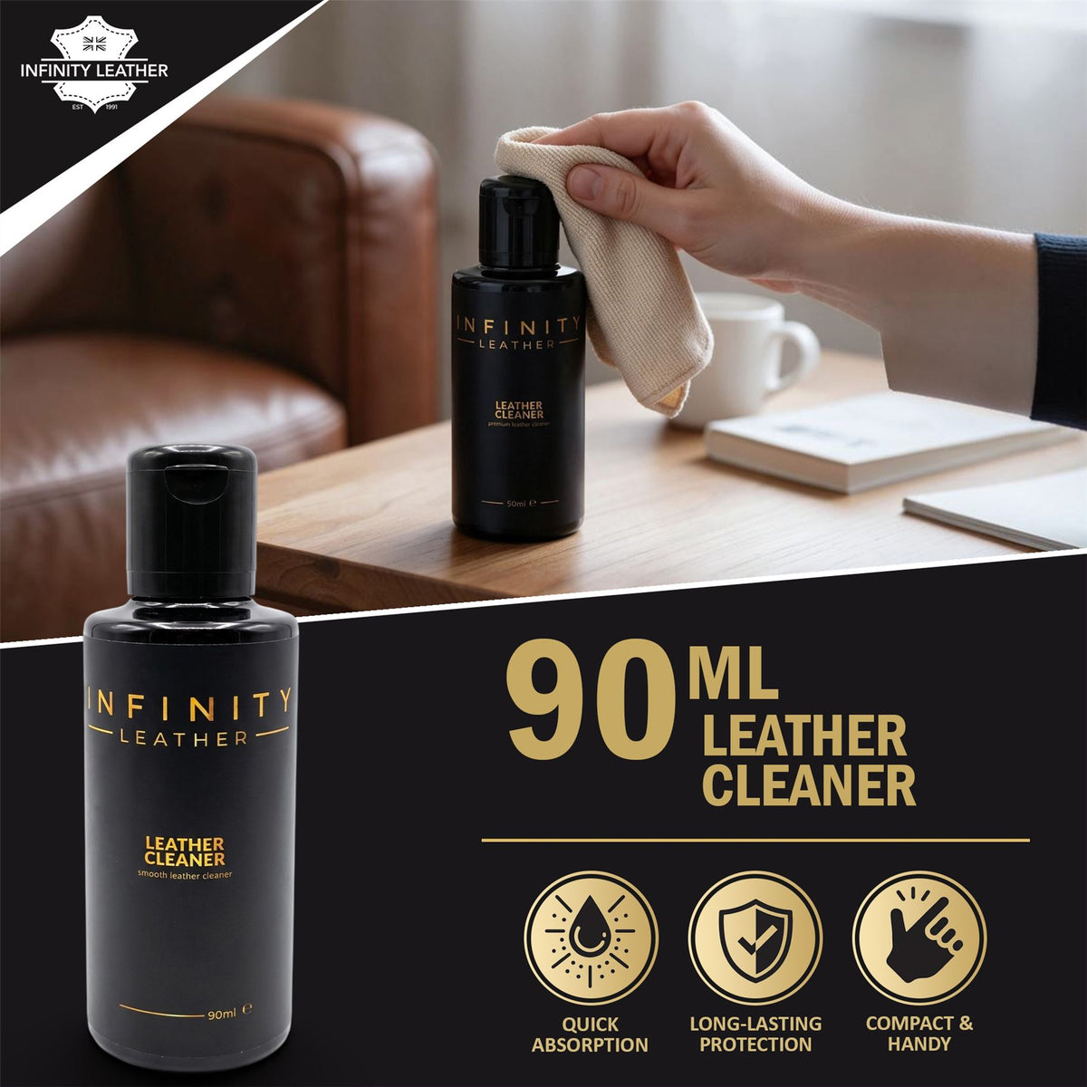 Smooth Leather Shoe, Bag &amp; Sofa Stain Remover Leather Cleaner