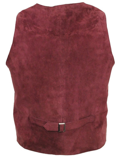 Mens Soft Suede Leather Waistcoat-Grays