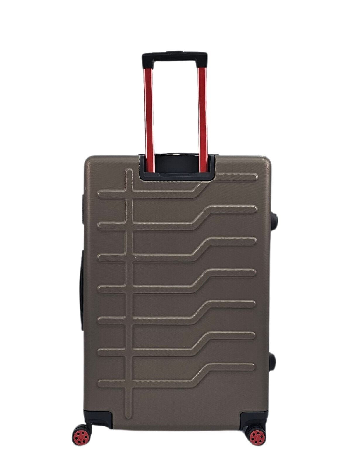 Grey Hard Shell Classic Suitcase Set 8 Wheel Cabin Luggage Case Holiday Travel