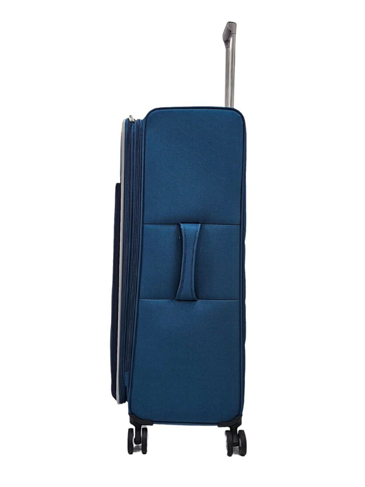 Lightweight Teal blue Cabin Suitcases 4 Wheel Luggage Travel Bag