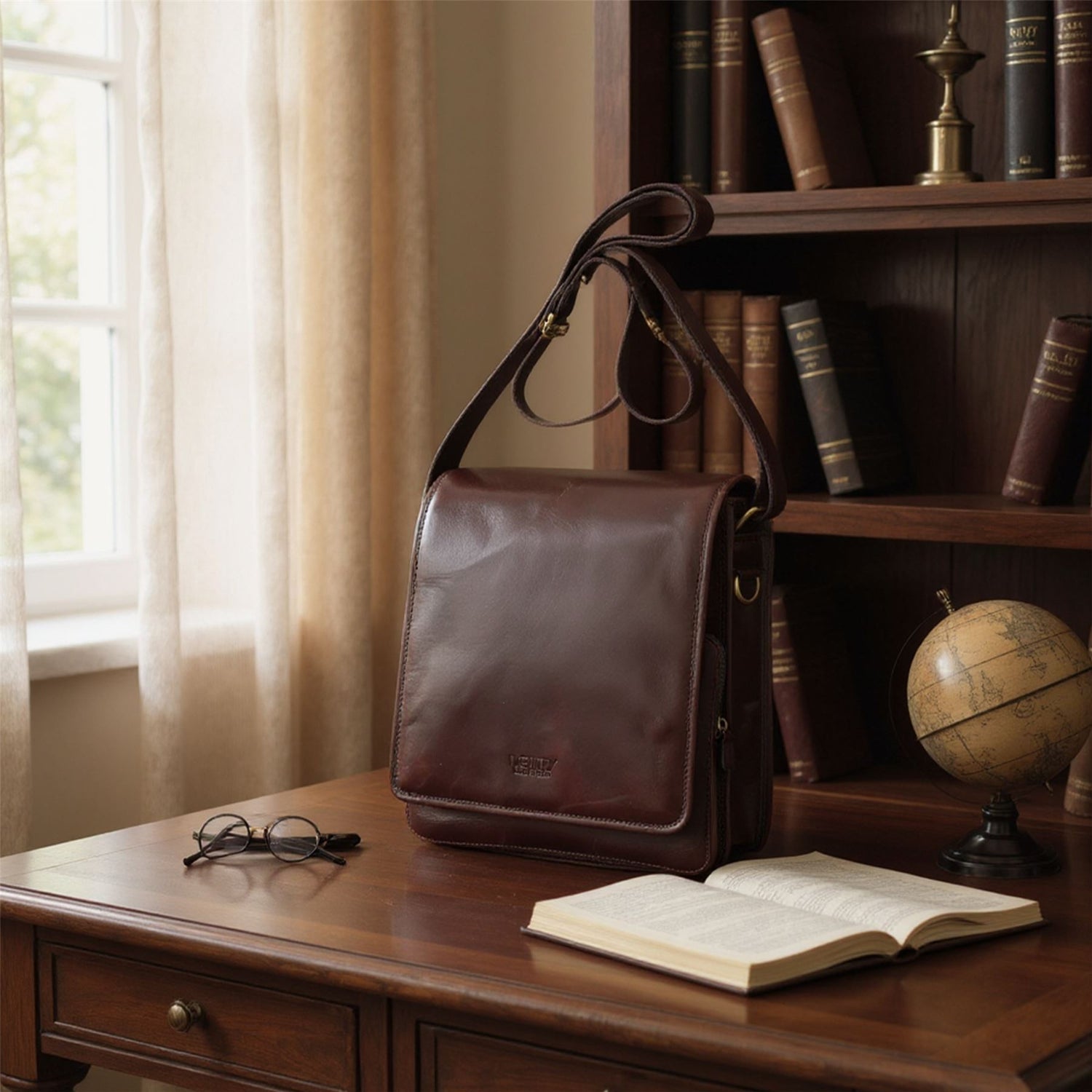 Leather Vintage Brown Messenger Shoulder Crossbody Travel Business Bag - Ranger