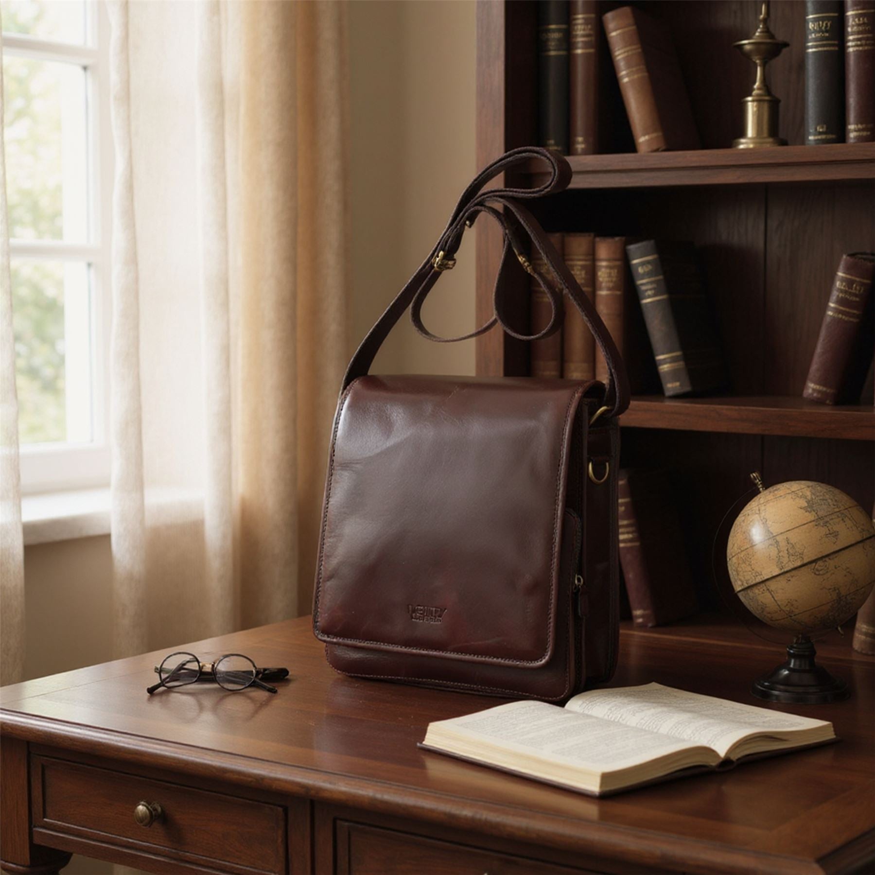 Leather Vintage Brown Messenger Shoulder Crossbody Travel Business Bag - Ranger