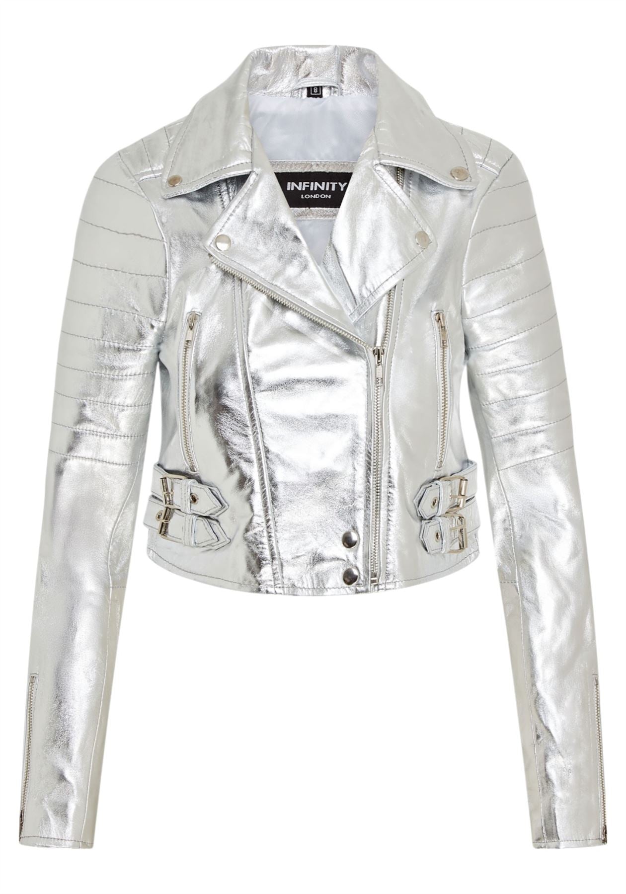 Womens Brando Cropped Leather Jacket-Longtown