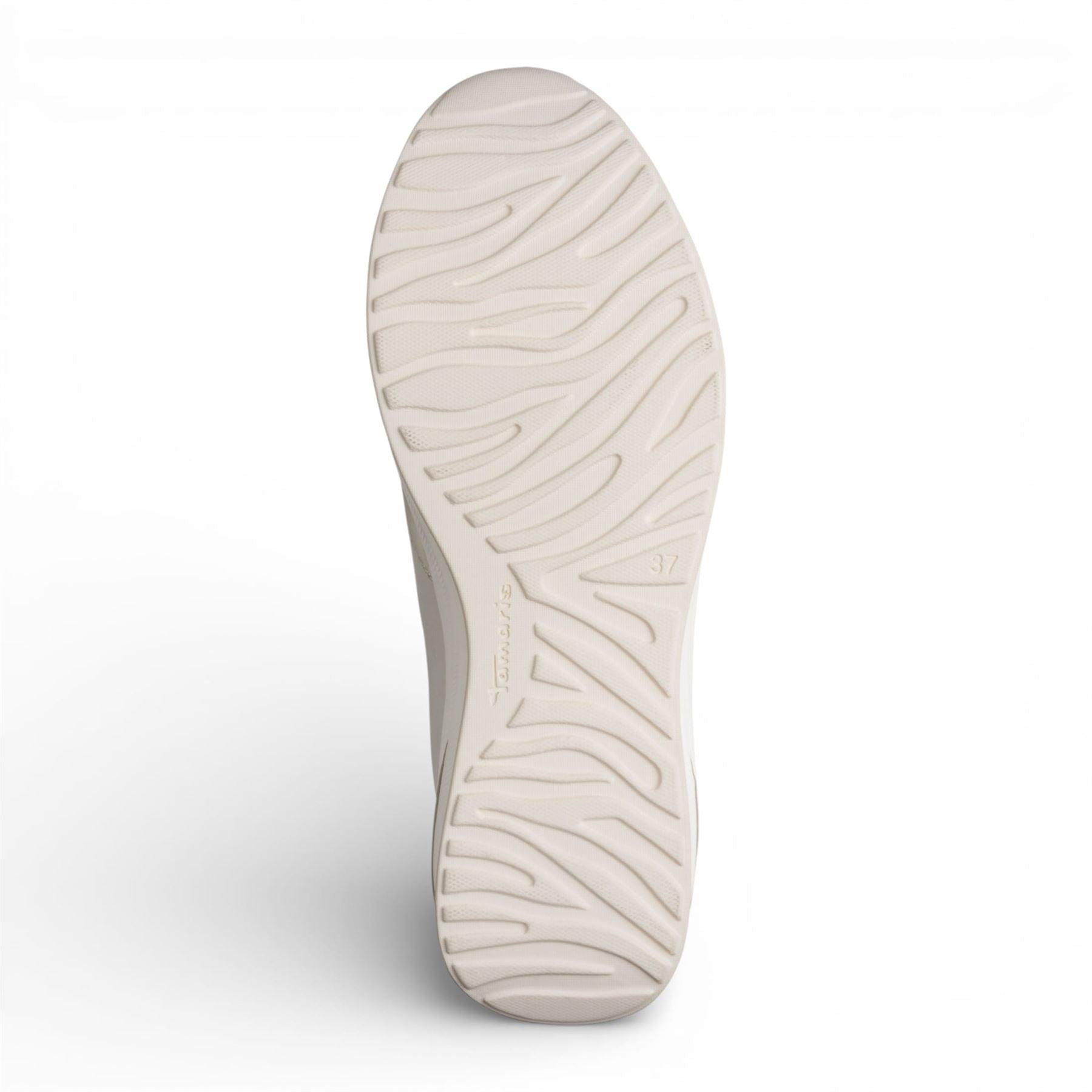 Tamaris Women’s White Gold Platform Trainers Sneaker Zip Lace-Up Running Shoes