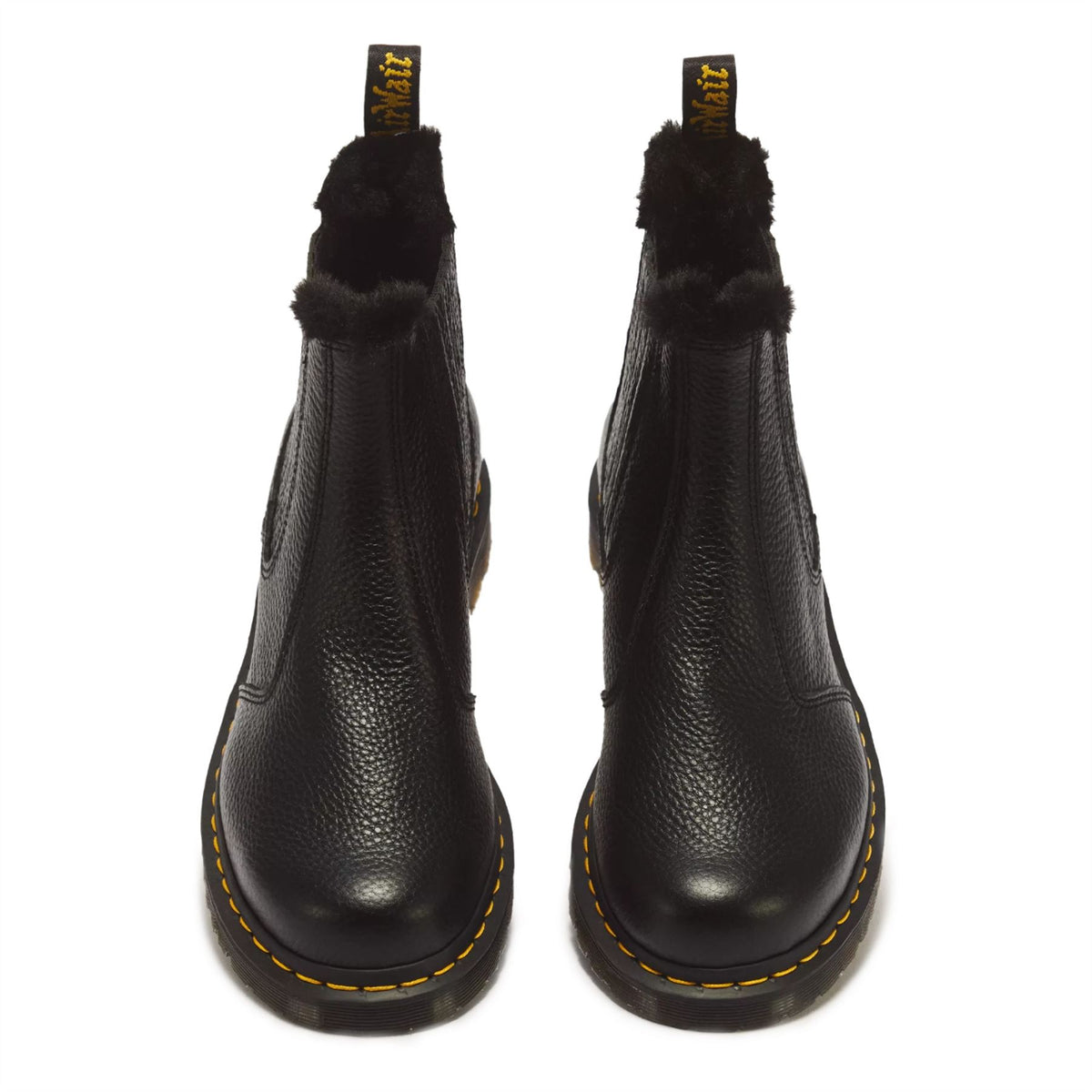 Dr Martens 2976 Leonore II Black Fur Lined Chelsea Boots - 41416001