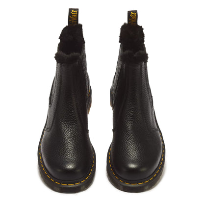 Dr Martens 2976 Leonore II Black Fur Lined Chelsea Boots - 41416001