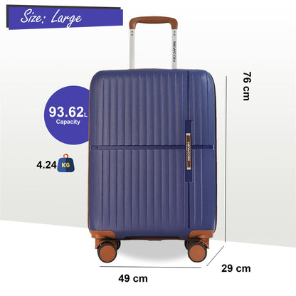 Corowa Large Hard Shell Suitcase in Teal Blue