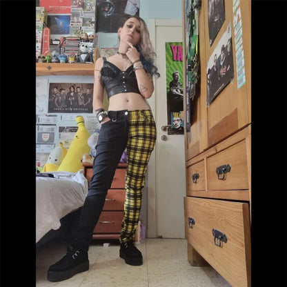 TUK Viva High Creeper Black Suede Platform Lace-Up Goth Shoes - AV7757