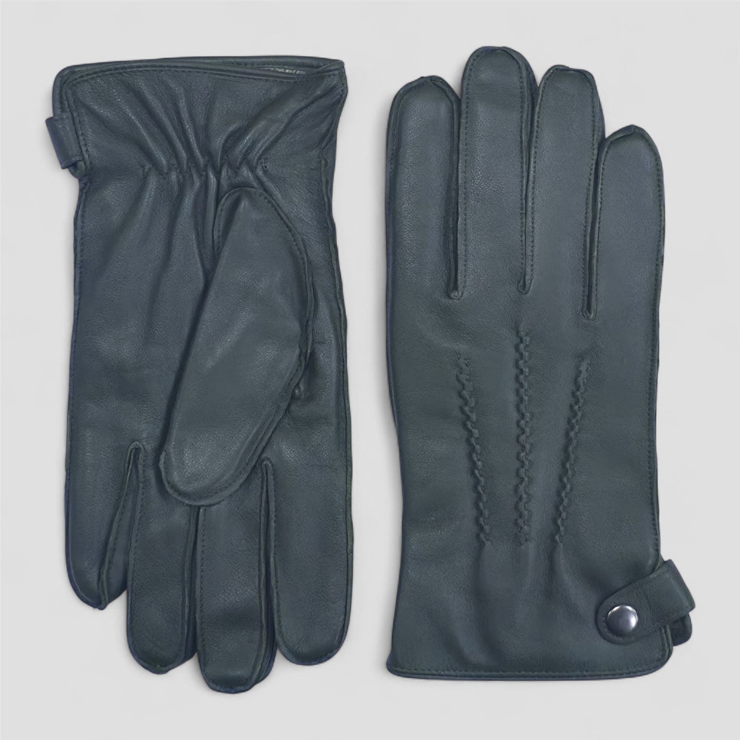 Men’s Italian Leather Warm Wool-Lined Winter Gloves - M-LGV-505