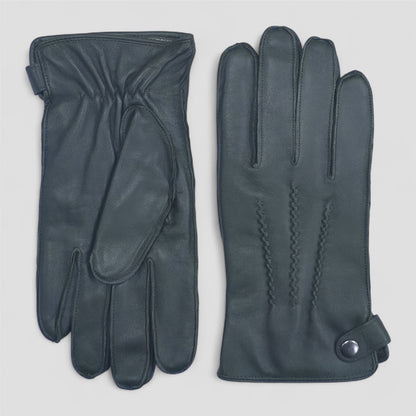 Men’s Italian Leather Warm Wool-Lined Winter Gloves - M-LGV-505
