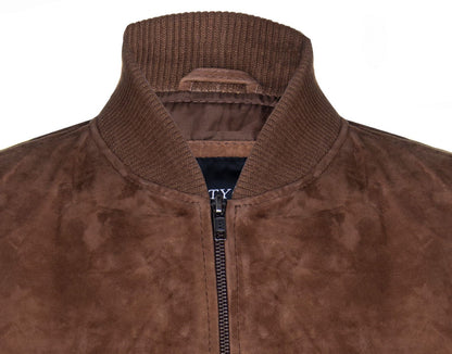 Mens Suede MA-1 Bomber Jacket-Cosham