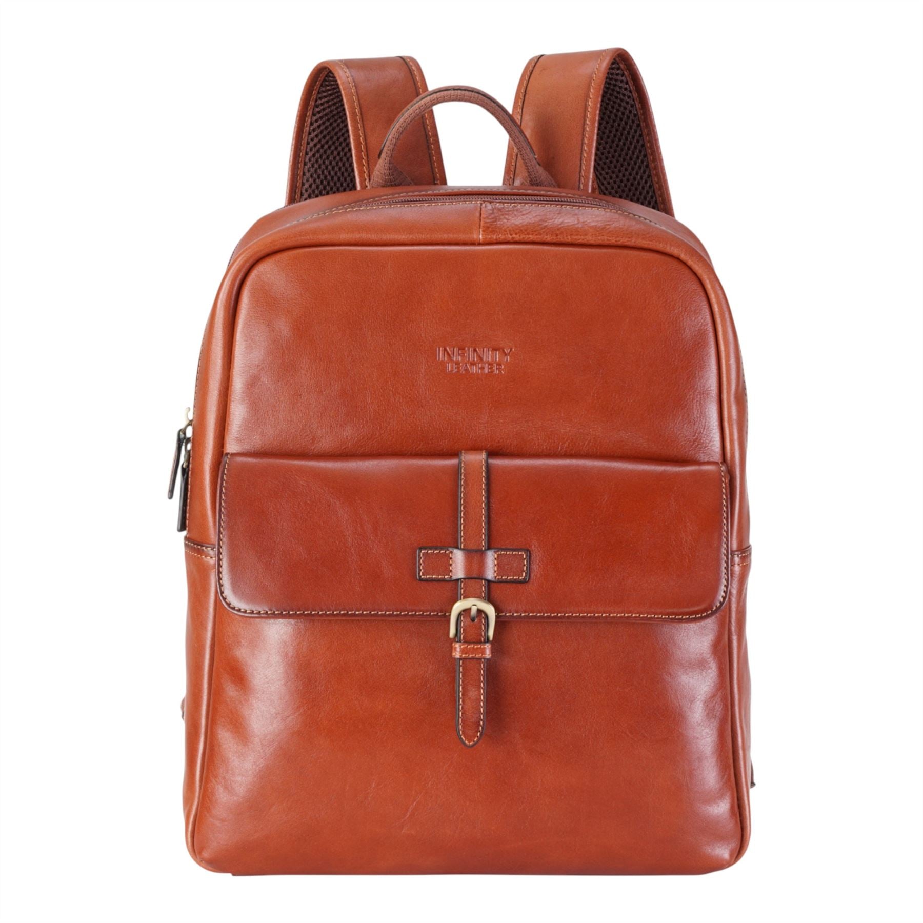 Genuine Leather Tan Vintage Laptop Backpack Travel Bag - Cove