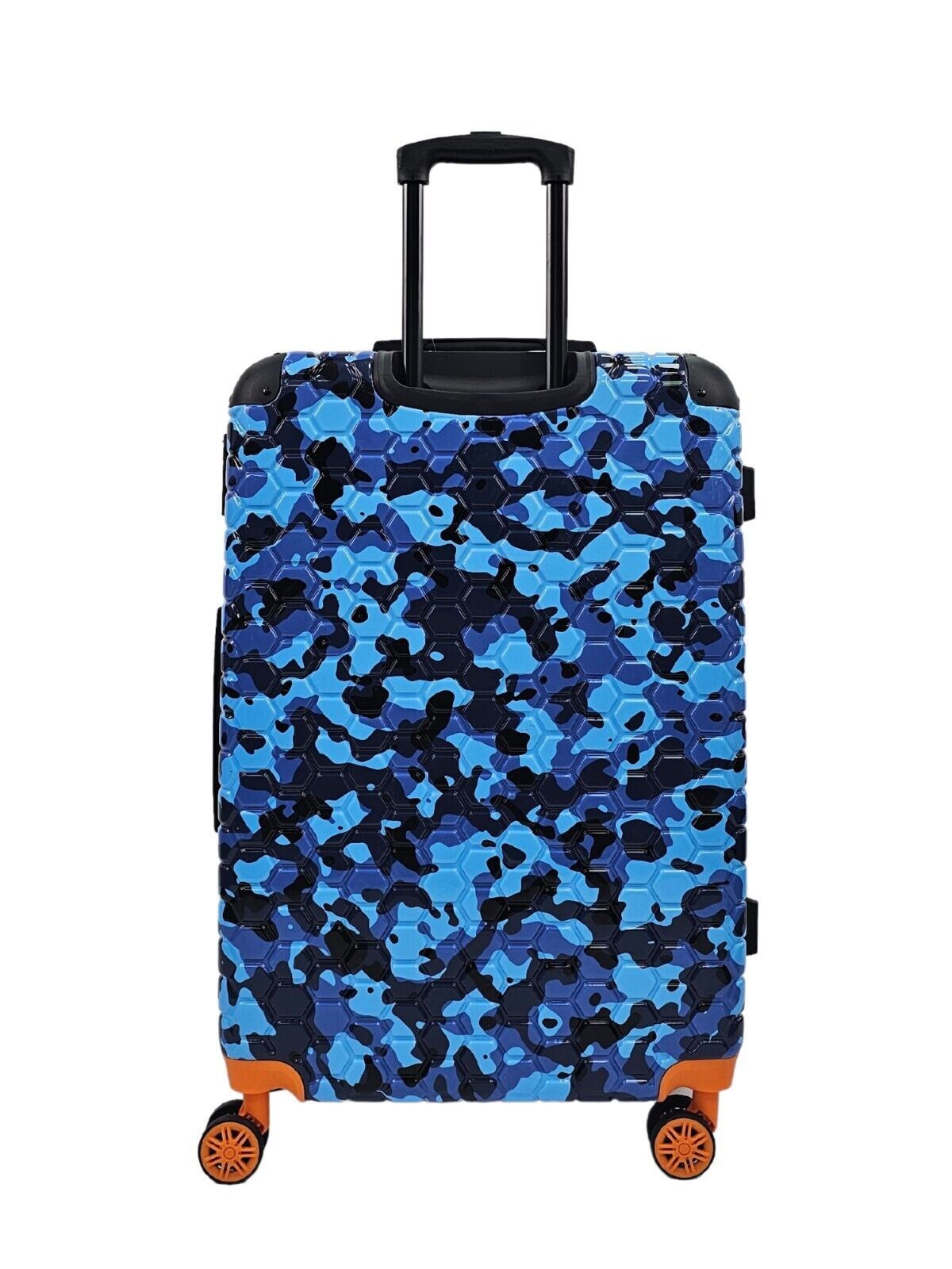 Hardshell Cabin Blue Suitcase Set Robust 8 Wheel ABS Luggage Travel Bag