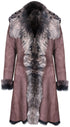 Womens Suede Toscana Sheepskin Trench Coat-Rochester - Upperclass Fashions 