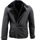 Mens Breasted Sheepskin Leather Biker Jacket-Heathfield - Upperclass Fashions 