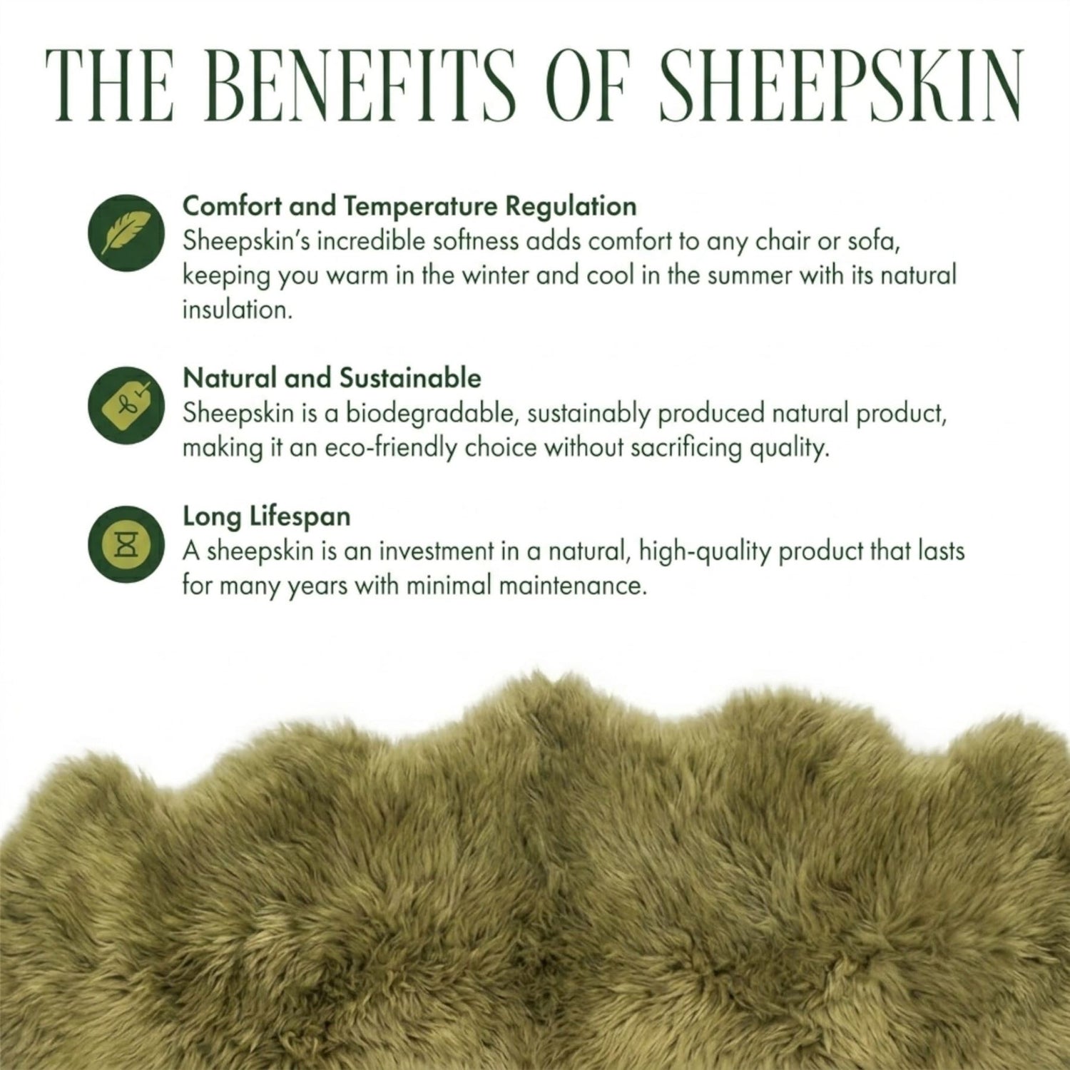 Genuine Sheepskin Natural Silky Soft Fluffy Real Wool Rug