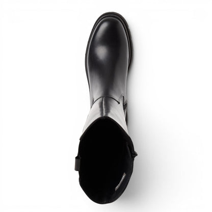 Tamaris Women’s Black Leather Knee High Platform Heel Long Boots - 25608-41