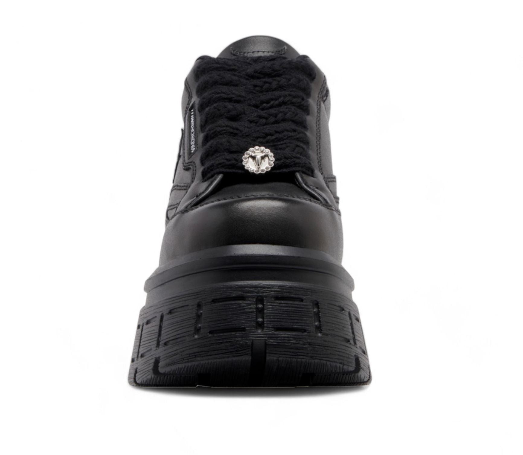 Windsorsmith Black Chunky Leather Sneakers - Swerve