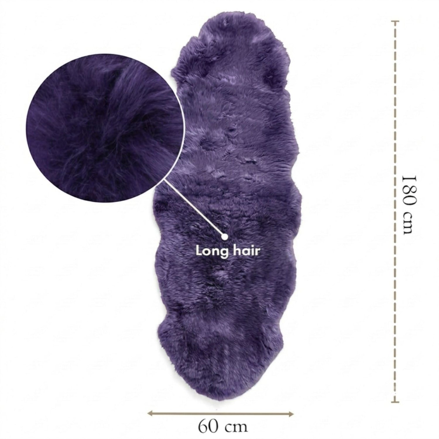 Genuine Sheepskin Double Natural Fluffy Silky Soft Real Wool Rug