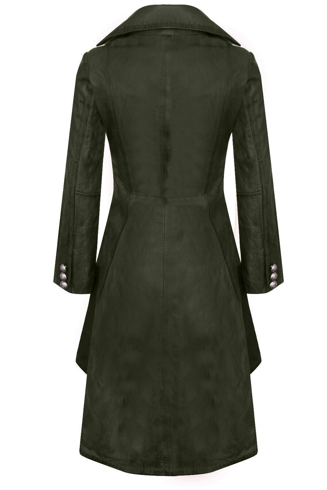 Womens Goth Leather Edwardian Flare Coat-Rushmoor – Upperclass