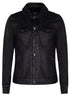 Mens Shirt Trucker Leather Jacket-Dagenham - Upperclass Fashions 
