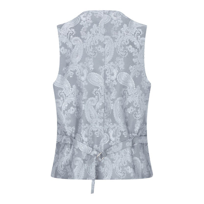 Boys 3 Piece Light Grey Classic Retro Suit