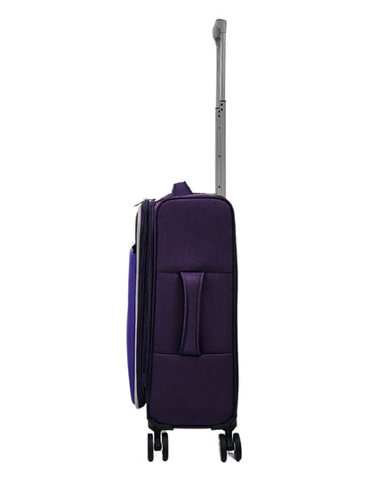 Lightweight Purple Cabin Suitcases 4 Wheel Luggage Travel Bag