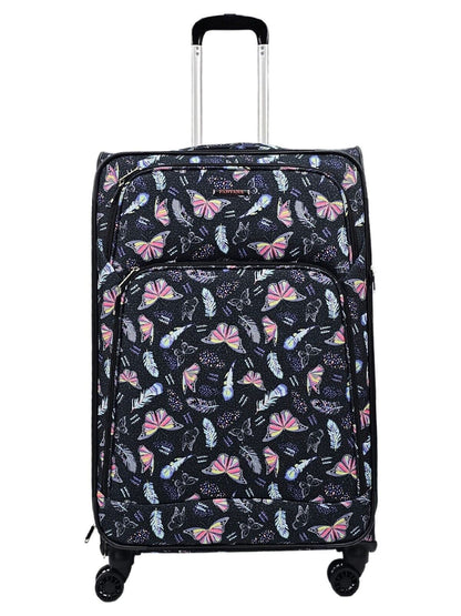 Ashville Large Soft Shell Suitcase in Butterfly
