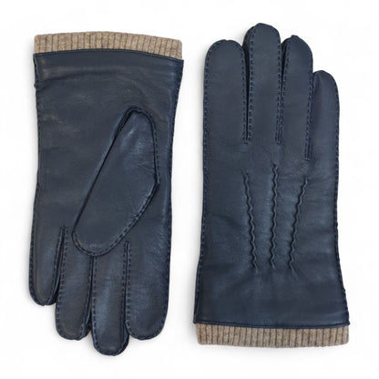 Men’s Italian Leather Warm Wool Lining Winter Gloves - M-LGV-405