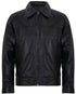 Mens Leather Harrington Biker Jacket-Slough - Upperclass Fashions 