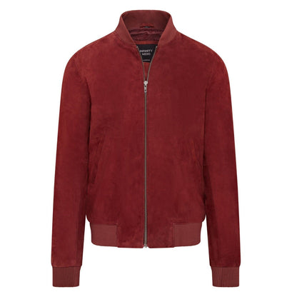 Mens Soft Goat Suede MA-1 Varsity Bomber Jacket  - Uxbridge