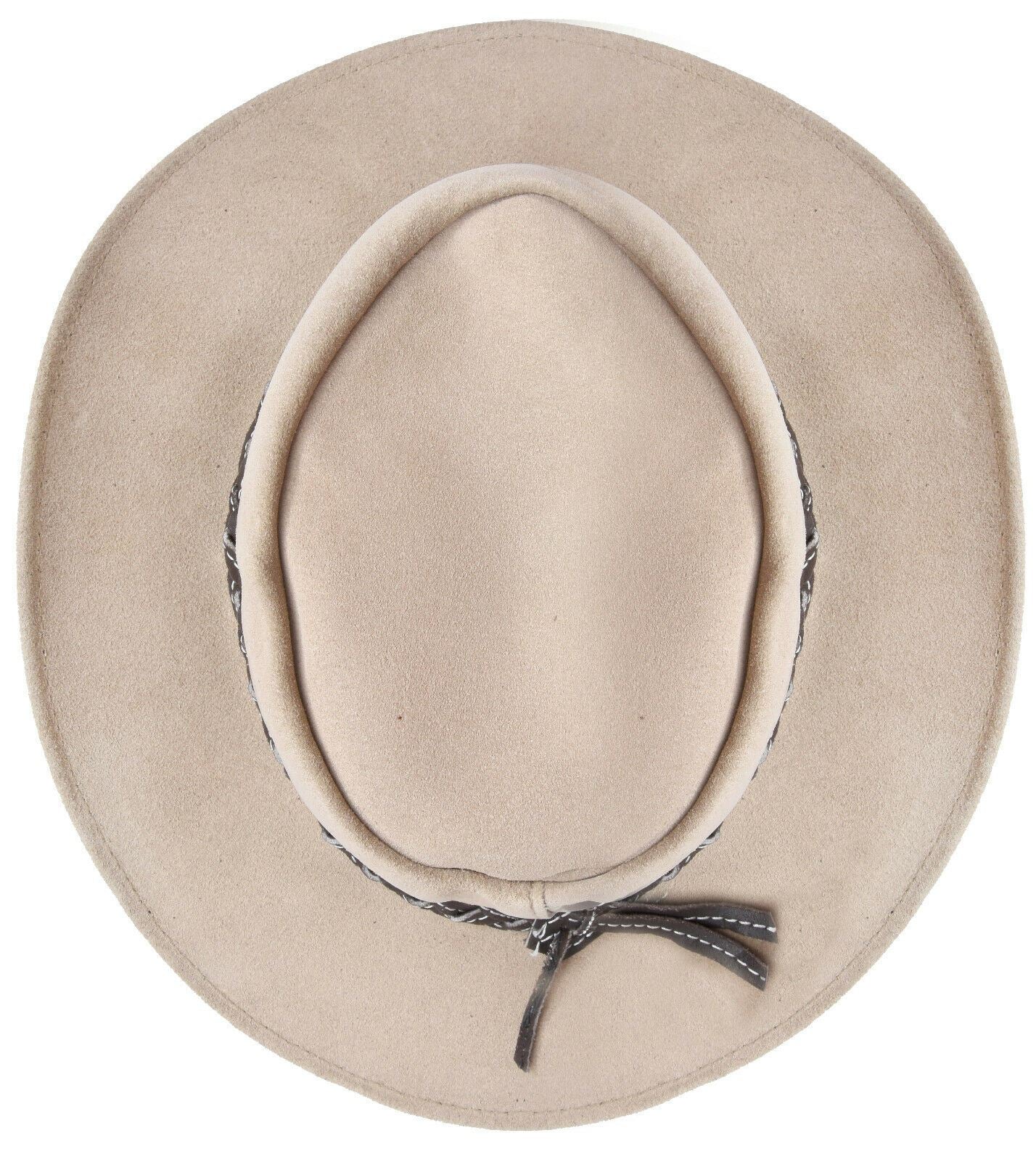 Australian Beige Western Style Cowboy Outback Real Suede Aussie Bush Hat - Upperclass Fashions 