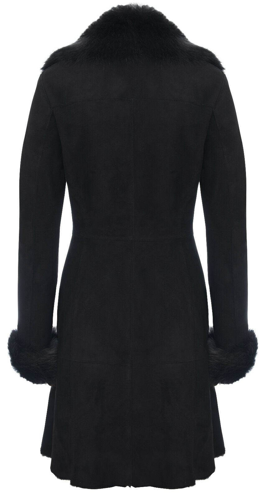 Womens Suede Merino Shearling Toscana Coat -Rochford