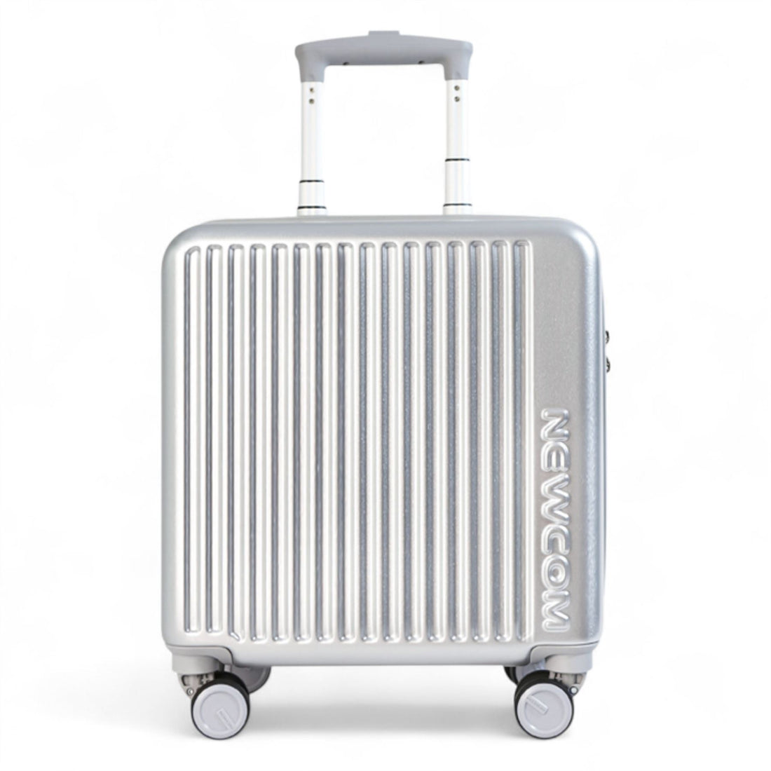 Hard Shell Cabin 44 x 22 x 38 cm Silver TSA Secure Luggage Suitcase Suitable for Easyjet, Ryanair