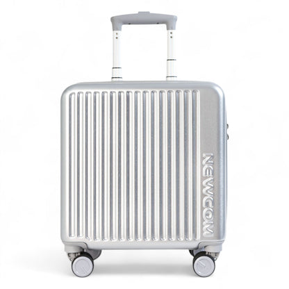 Hard Shell Cabin 44 x 22 x 38 cm Silver TSA Secure Luggage Suitcase Suitable for Easyjet, Ryanair