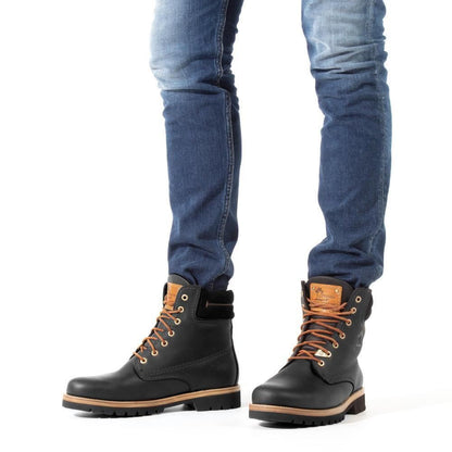 Panama Jack 03 C27 Mens Boots Black Waterproof Leather Laces Hiking Ankle Chukka