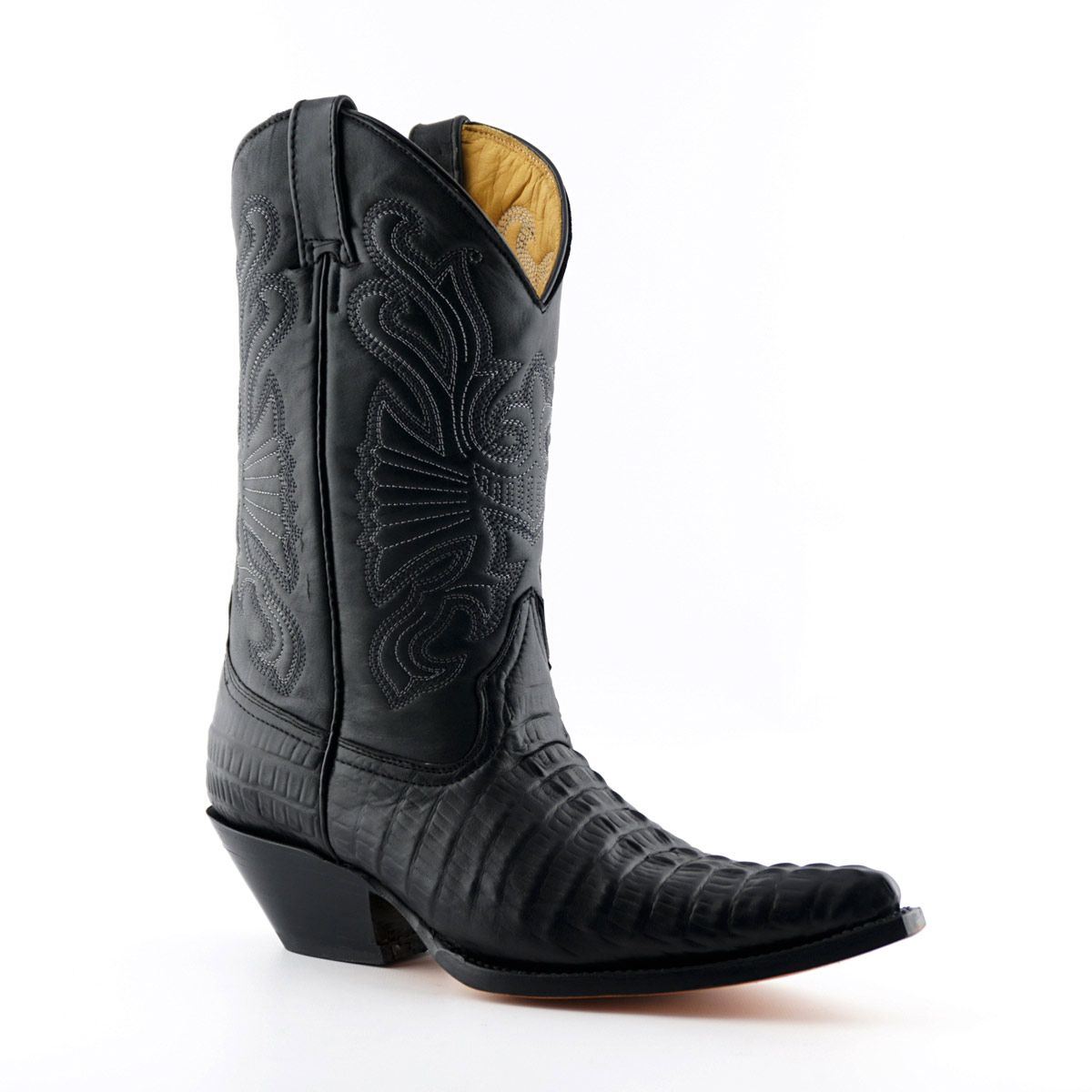 Grinders Black Leather Western Cowboy Boots – Carolina