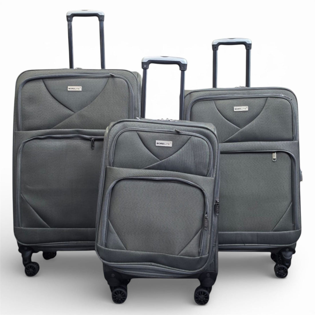 Nagoya Set of 3 Soft Shell Suitcase in Grey