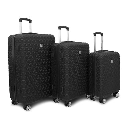 Adamsville Set of 3 Hard Shell Suitcase in Black