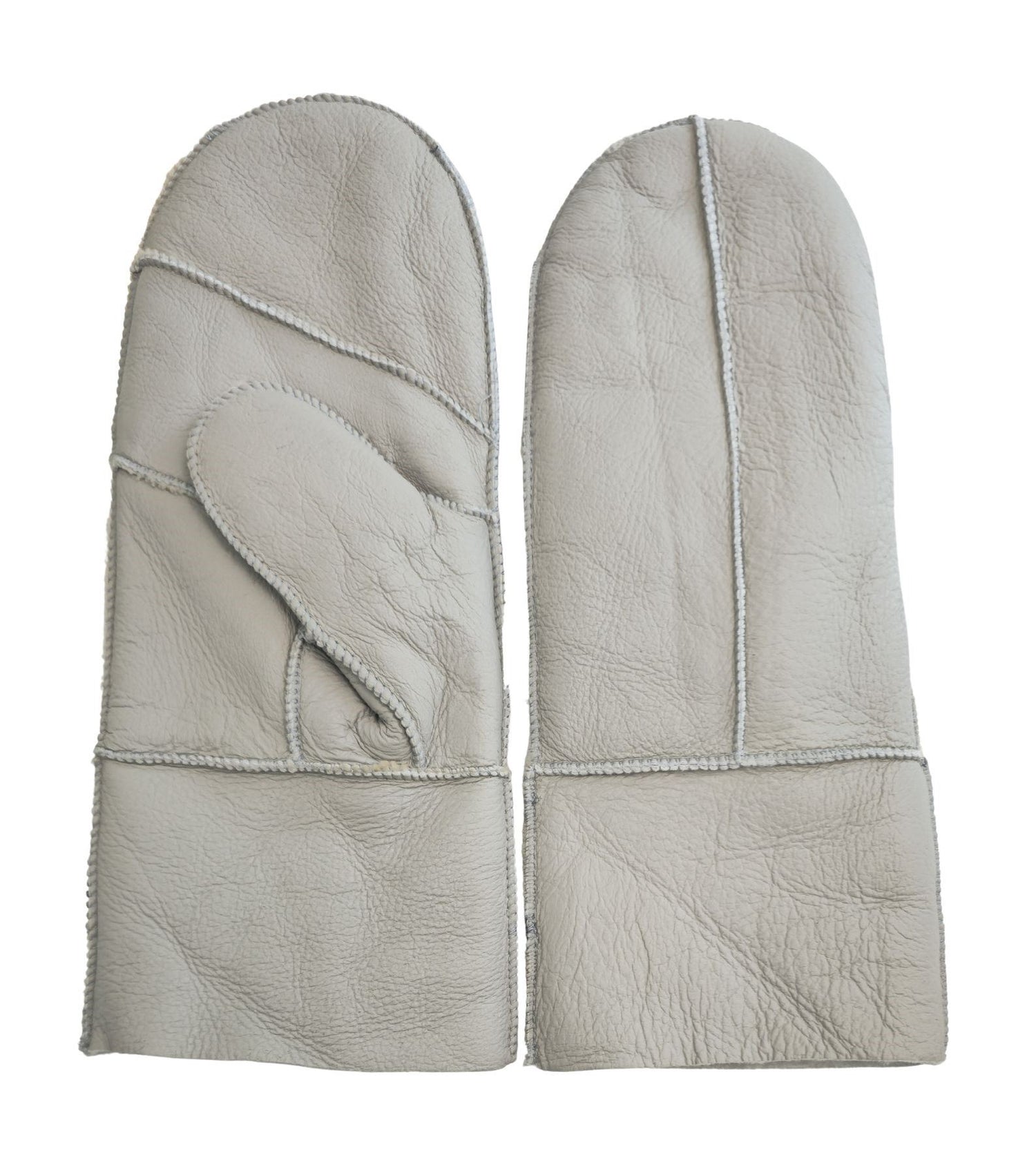 Womens Genuine Real Sheepskin Leather Mittens Warm Gloves