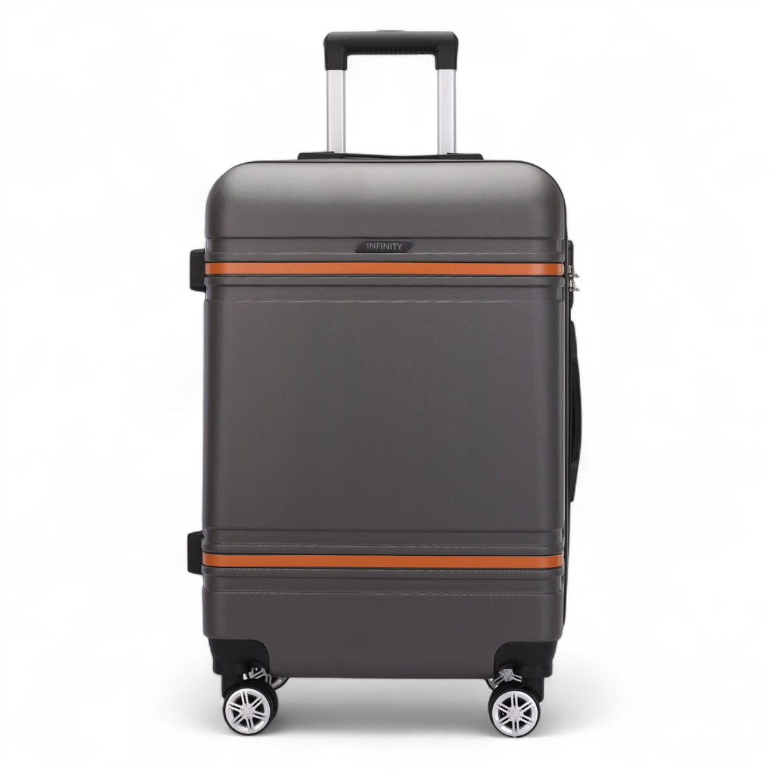 Calgary Large Hard Shell Suitcase in Charcoal Black