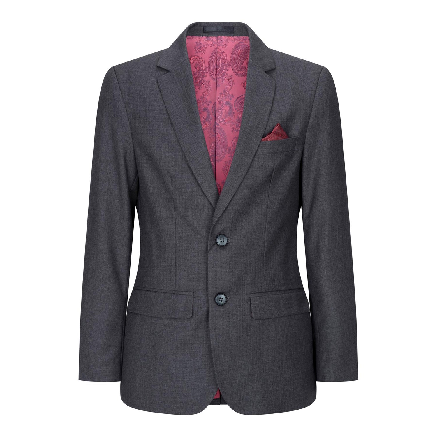 Boys 3 Piece Charcoal Grey Classic Retro Suit